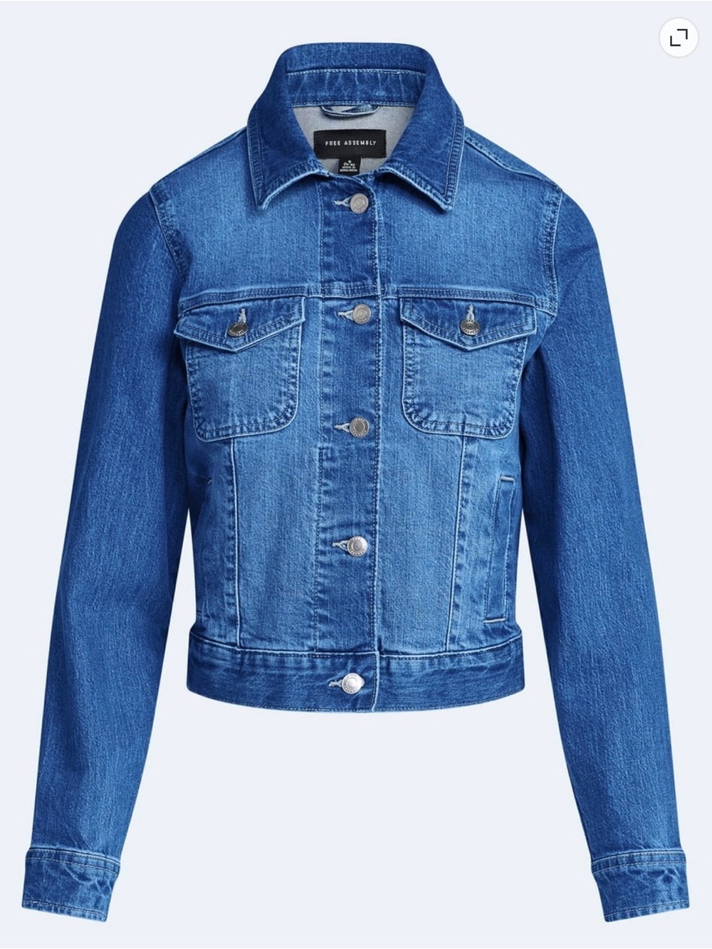 Free Assembly Women's Mid-Blue Denim Jacket